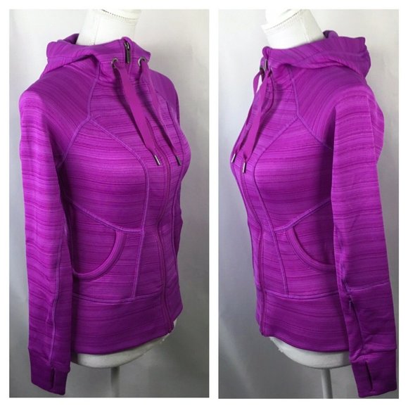 Athleta Tops - Athleta~Hoodie~Full Zip~Pockets~Thumbholes~Purple~